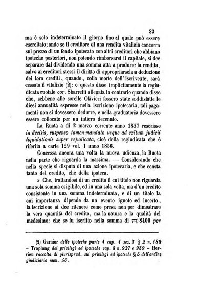 Giornale del Foro in cui si raccolgono le più importanti regiudicate dei supremi tribunali di Roma e dello Stato pontificio in materia civile