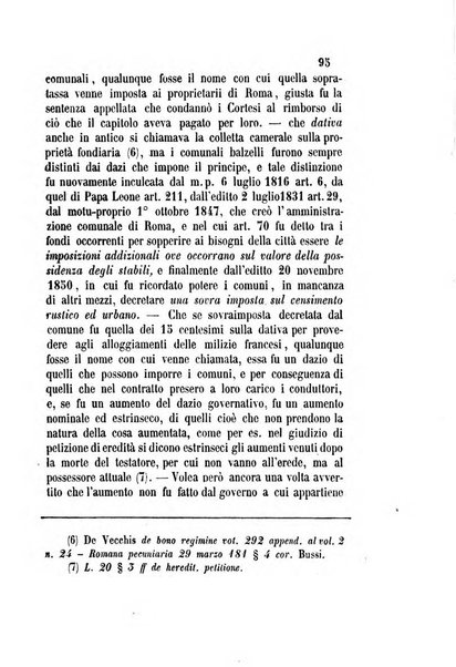 Giornale del Foro in cui si raccolgono le più importanti regiudicate dei supremi tribunali di Roma e dello Stato pontificio in materia civile