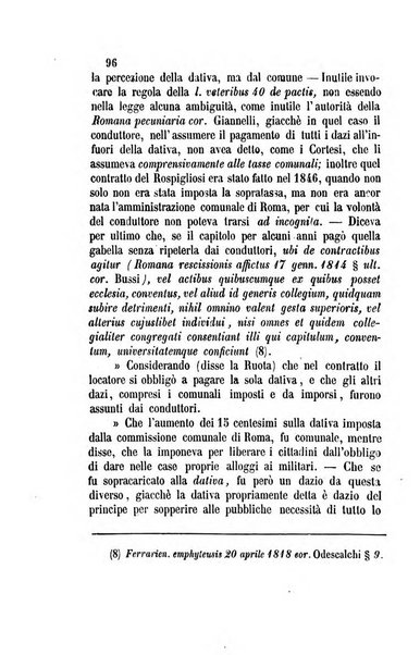 Giornale del Foro in cui si raccolgono le più importanti regiudicate dei supremi tribunali di Roma e dello Stato pontificio in materia civile