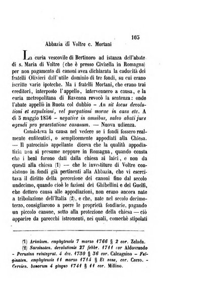 Giornale del Foro in cui si raccolgono le più importanti regiudicate dei supremi tribunali di Roma e dello Stato pontificio in materia civile