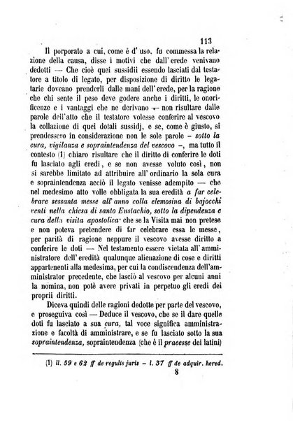 Giornale del Foro in cui si raccolgono le più importanti regiudicate dei supremi tribunali di Roma e dello Stato pontificio in materia civile