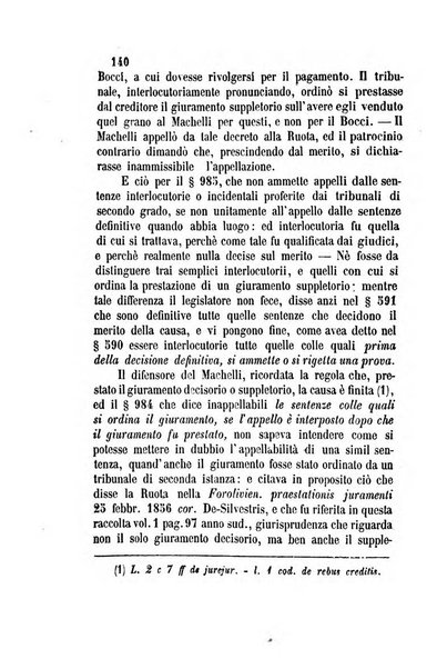 Giornale del Foro in cui si raccolgono le più importanti regiudicate dei supremi tribunali di Roma e dello Stato pontificio in materia civile