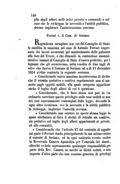 Giornale del Foro in cui si raccolgono le più importanti regiudicate dei supremi tribunali di Roma e dello Stato pontificio in materia civile