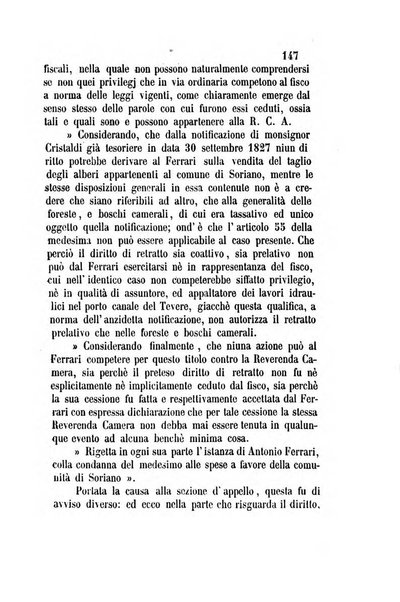 Giornale del Foro in cui si raccolgono le più importanti regiudicate dei supremi tribunali di Roma e dello Stato pontificio in materia civile