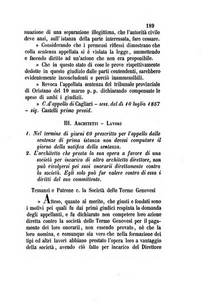 Giornale del Foro in cui si raccolgono le più importanti regiudicate dei supremi tribunali di Roma e dello Stato pontificio in materia civile