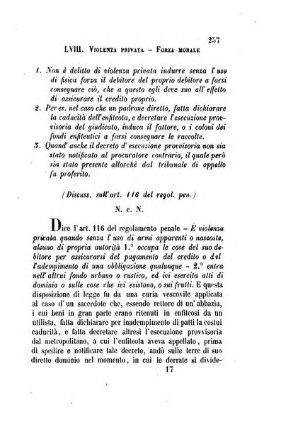 Giornale del Foro in cui si raccolgono le più importanti regiudicate dei supremi tribunali di Roma e dello Stato pontificio in materia civile