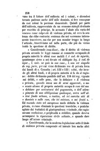 Giornale del Foro in cui si raccolgono le più importanti regiudicate dei supremi tribunali di Roma e dello Stato pontificio in materia civile