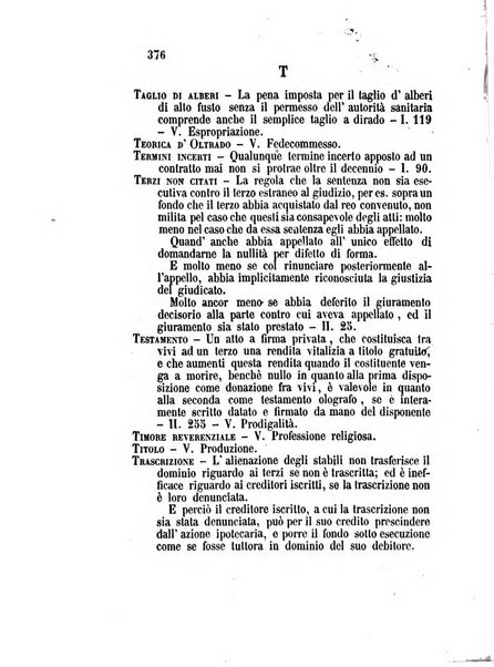 Giornale del Foro in cui si raccolgono le più importanti regiudicate dei supremi tribunali di Roma e dello Stato pontificio in materia civile