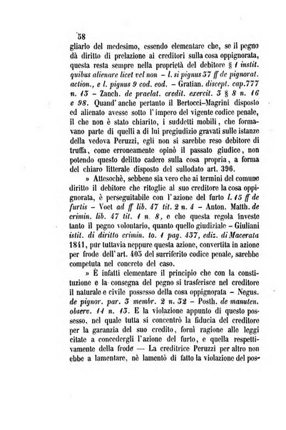 Giornale del Foro in cui si raccolgono le più importanti regiudicate dei supremi tribunali di Roma e dello Stato pontificio in materia civile