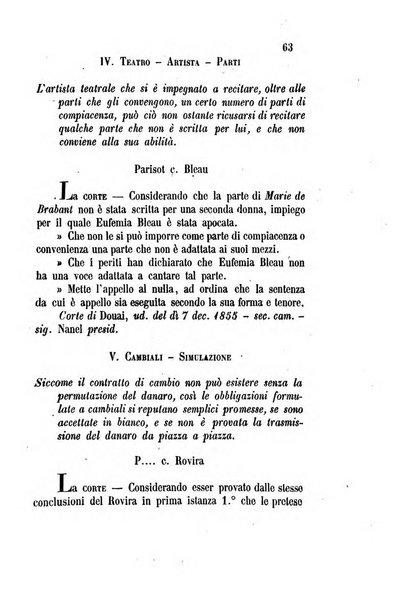 Giornale del Foro in cui si raccolgono le più importanti regiudicate dei supremi tribunali di Roma e dello Stato pontificio in materia civile