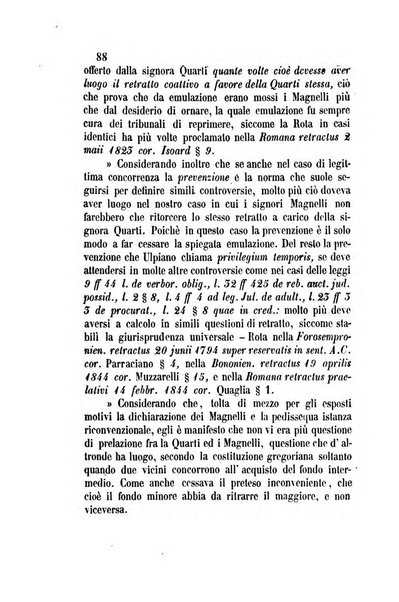 Giornale del Foro in cui si raccolgono le più importanti regiudicate dei supremi tribunali di Roma e dello Stato pontificio in materia civile