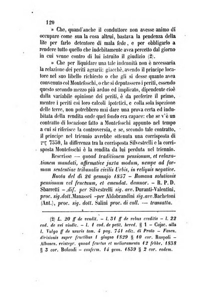 Giornale del Foro in cui si raccolgono le più importanti regiudicate dei supremi tribunali di Roma e dello Stato pontificio in materia civile