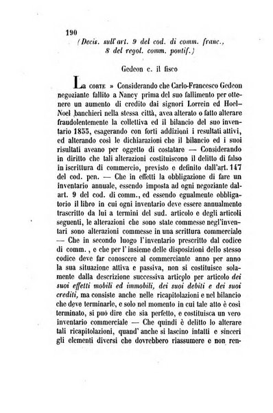 Giornale del Foro in cui si raccolgono le più importanti regiudicate dei supremi tribunali di Roma e dello Stato pontificio in materia civile