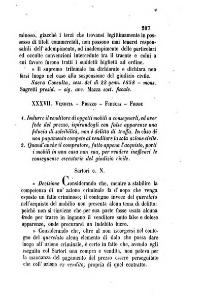 Giornale del Foro in cui si raccolgono le più importanti regiudicate dei supremi tribunali di Roma e dello Stato pontificio in materia civile