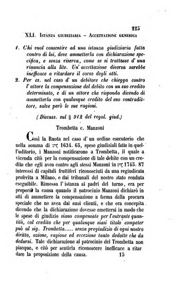 Giornale del Foro in cui si raccolgono le più importanti regiudicate dei supremi tribunali di Roma e dello Stato pontificio in materia civile