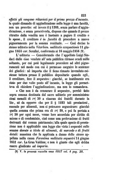 Giornale del Foro in cui si raccolgono le più importanti regiudicate dei supremi tribunali di Roma e dello Stato pontificio in materia civile