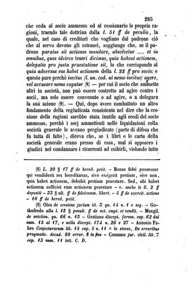 Giornale del Foro in cui si raccolgono le più importanti regiudicate dei supremi tribunali di Roma e dello Stato pontificio in materia civile