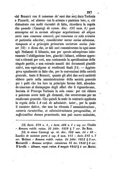 Giornale del Foro in cui si raccolgono le più importanti regiudicate dei supremi tribunali di Roma e dello Stato pontificio in materia civile