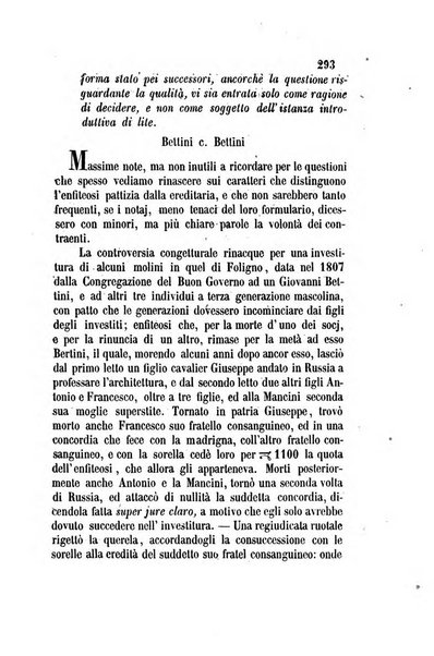 Giornale del Foro in cui si raccolgono le più importanti regiudicate dei supremi tribunali di Roma e dello Stato pontificio in materia civile