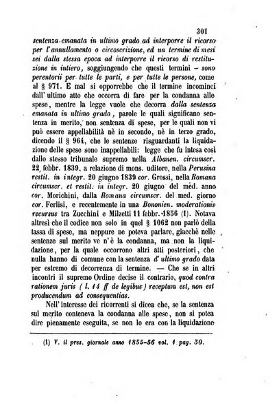 Giornale del Foro in cui si raccolgono le più importanti regiudicate dei supremi tribunali di Roma e dello Stato pontificio in materia civile