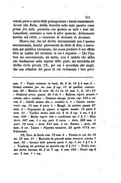 Giornale del Foro in cui si raccolgono le più importanti regiudicate dei supremi tribunali di Roma e dello Stato pontificio in materia civile