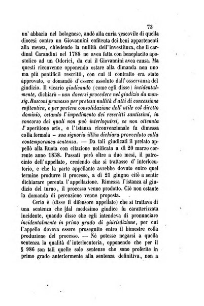 Giornale del Foro in cui si raccolgono le più importanti regiudicate dei supremi tribunali di Roma e dello Stato pontificio in materia civile