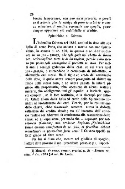 Giornale del Foro in cui si raccolgono le più importanti regiudicate dei supremi tribunali di Roma e dello Stato pontificio in materia civile