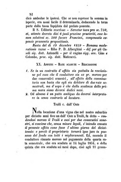 Giornale del Foro in cui si raccolgono le più importanti regiudicate dei supremi tribunali di Roma e dello Stato pontificio in materia civile