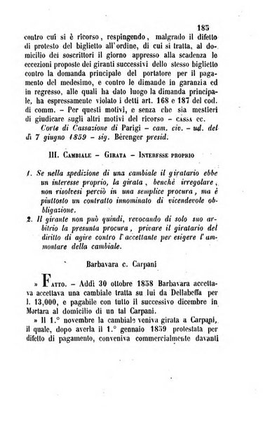 Giornale del Foro in cui si raccolgono le più importanti regiudicate dei supremi tribunali di Roma e dello Stato pontificio in materia civile