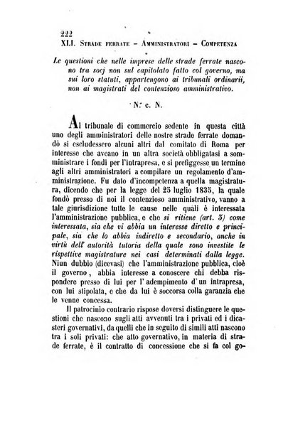 Giornale del Foro in cui si raccolgono le più importanti regiudicate dei supremi tribunali di Roma e dello Stato pontificio in materia civile