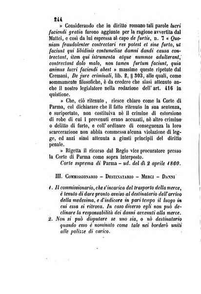 Giornale del Foro in cui si raccolgono le più importanti regiudicate dei supremi tribunali di Roma e dello Stato pontificio in materia civile