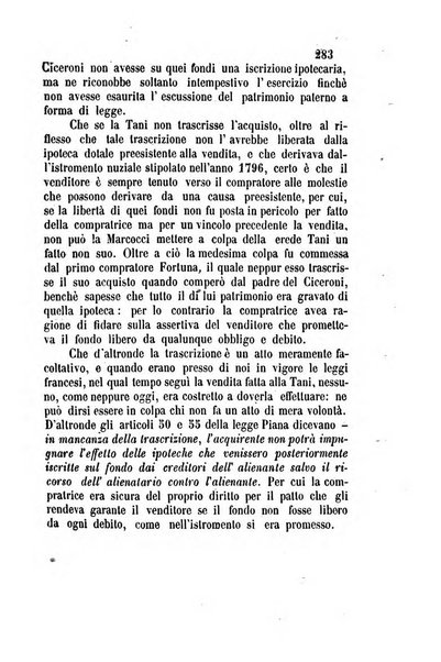 Giornale del Foro in cui si raccolgono le più importanti regiudicate dei supremi tribunali di Roma e dello Stato pontificio in materia civile