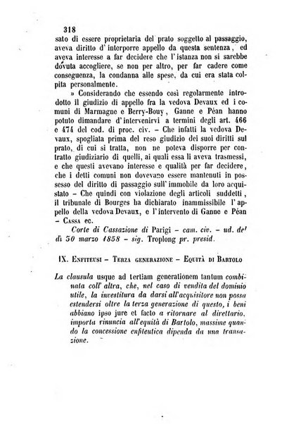 Giornale del Foro in cui si raccolgono le più importanti regiudicate dei supremi tribunali di Roma e dello Stato pontificio in materia civile