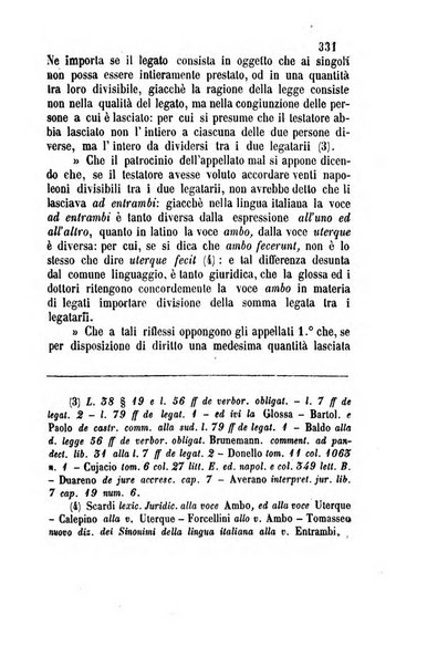 Giornale del Foro in cui si raccolgono le più importanti regiudicate dei supremi tribunali di Roma e dello Stato pontificio in materia civile