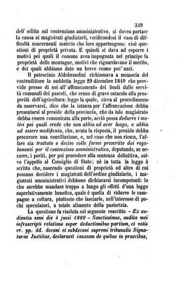 Giornale del Foro in cui si raccolgono le più importanti regiudicate dei supremi tribunali di Roma e dello Stato pontificio in materia civile