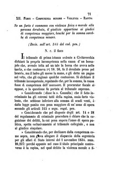 Giornale del Foro in cui si raccolgono le più importanti regiudicate dei supremi tribunali di Roma e dello Stato pontificio in materia civile