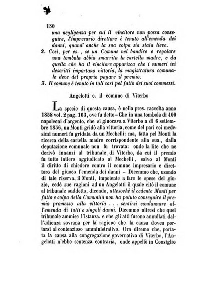 Giornale del Foro in cui si raccolgono le più importanti regiudicate dei supremi tribunali di Roma e dello Stato pontificio in materia civile