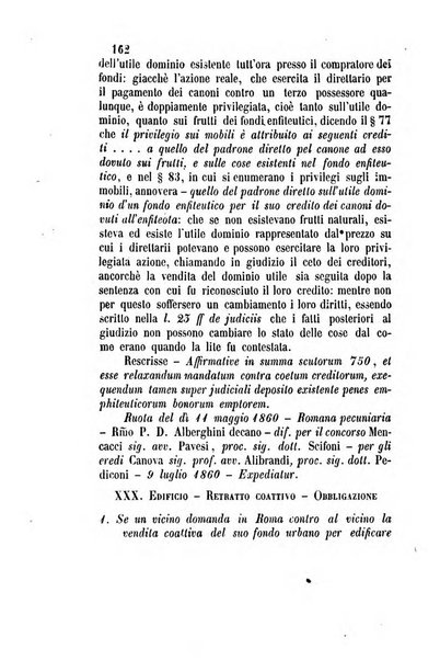 Giornale del Foro in cui si raccolgono le più importanti regiudicate dei supremi tribunali di Roma e dello Stato pontificio in materia civile