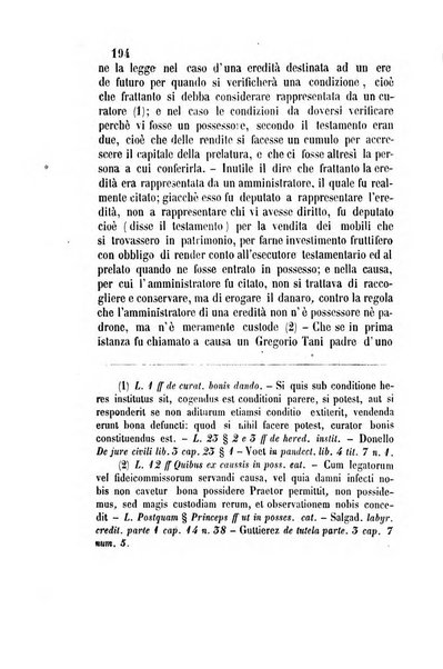 Giornale del Foro in cui si raccolgono le più importanti regiudicate dei supremi tribunali di Roma e dello Stato pontificio in materia civile