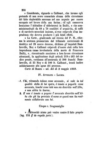 Giornale del Foro in cui si raccolgono le più importanti regiudicate dei supremi tribunali di Roma e dello Stato pontificio in materia civile