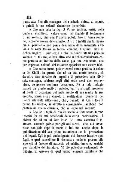 Giornale del Foro in cui si raccolgono le più importanti regiudicate dei supremi tribunali di Roma e dello Stato pontificio in materia civile