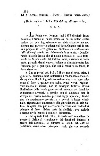 Giornale del Foro in cui si raccolgono le più importanti regiudicate dei supremi tribunali di Roma e dello Stato pontificio in materia civile