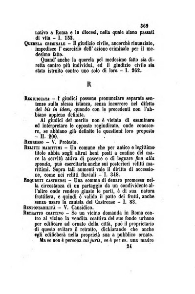 Giornale del Foro in cui si raccolgono le più importanti regiudicate dei supremi tribunali di Roma e dello Stato pontificio in materia civile