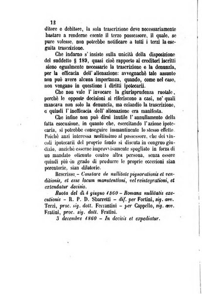 Giornale del Foro in cui si raccolgono le più importanti regiudicate dei supremi tribunali di Roma e dello Stato pontificio in materia civile