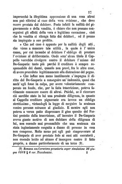 Giornale del Foro in cui si raccolgono le più importanti regiudicate dei supremi tribunali di Roma e dello Stato pontificio in materia civile