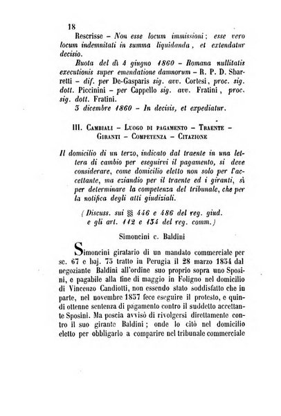 Giornale del Foro in cui si raccolgono le più importanti regiudicate dei supremi tribunali di Roma e dello Stato pontificio in materia civile