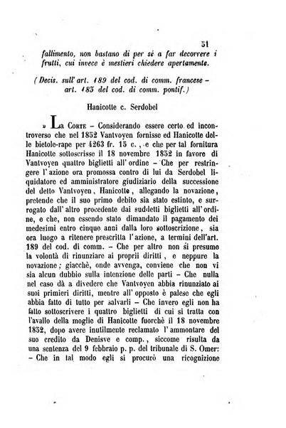 Giornale del Foro in cui si raccolgono le più importanti regiudicate dei supremi tribunali di Roma e dello Stato pontificio in materia civile