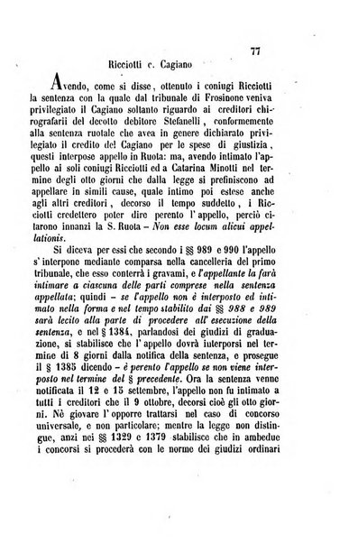 Giornale del Foro in cui si raccolgono le più importanti regiudicate dei supremi tribunali di Roma e dello Stato pontificio in materia civile