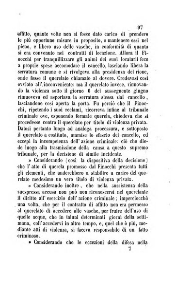 Giornale del Foro in cui si raccolgono le più importanti regiudicate dei supremi tribunali di Roma e dello Stato pontificio in materia civile