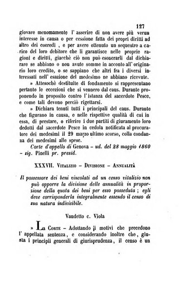 Giornale del Foro in cui si raccolgono le più importanti regiudicate dei supremi tribunali di Roma e dello Stato pontificio in materia civile